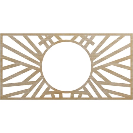Ekena Millwork Hoover Wood Fretwork Pierced Ceiling Medallion, Hickory, 40"W x 20"H x 14 3/4"ID x 3/8"T CMWP40X20X0375HOHI